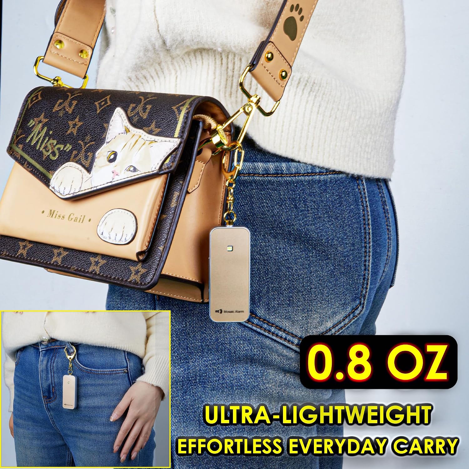 Ultrathin Personal Alarm Waterproof Replaceable Battery Strobe Light - Image 4