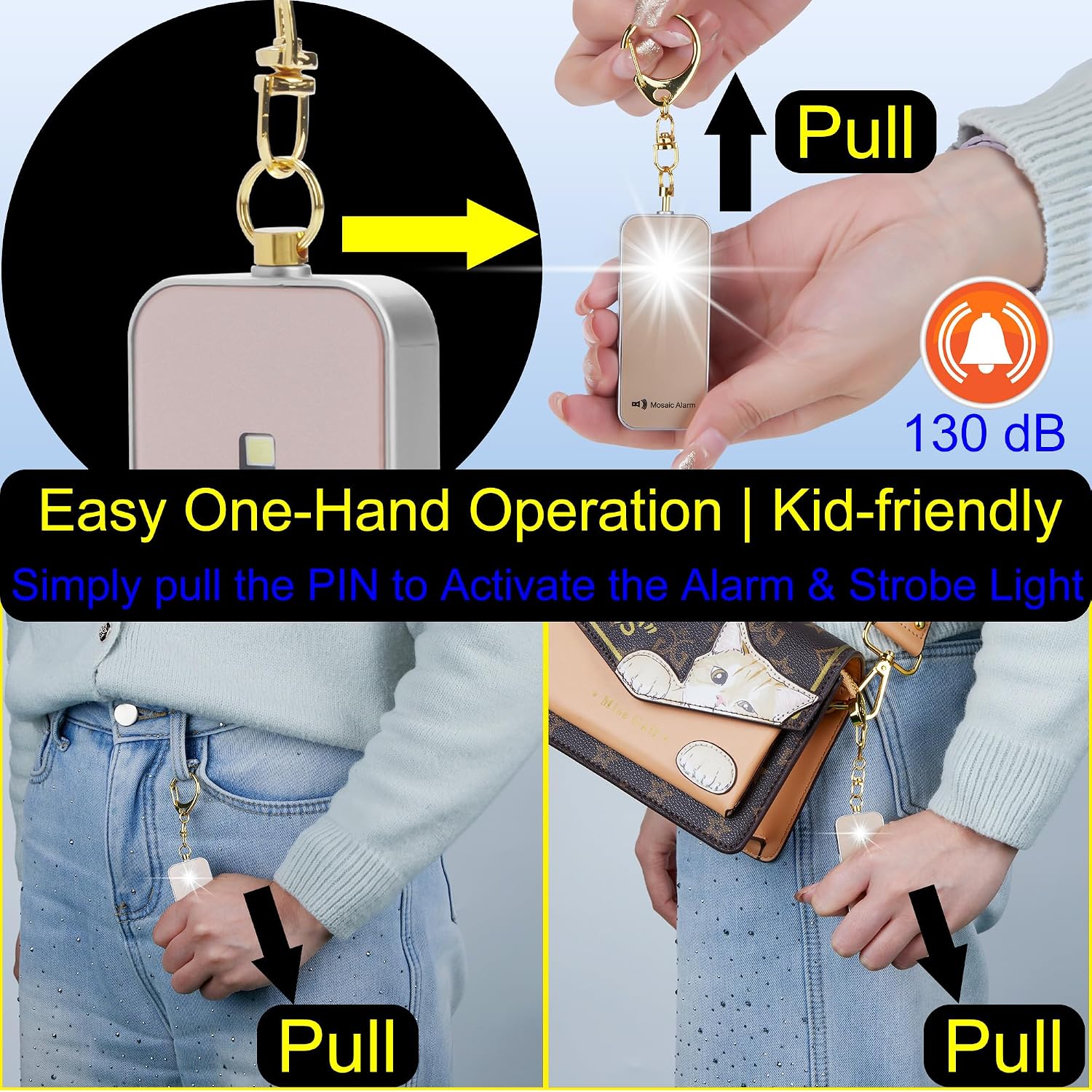 Ultrathin Personal Alarm Waterproof Replaceable Battery Strobe Light - Image 8